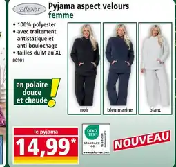Norma Ellenor pyjama aspect velours femme offre