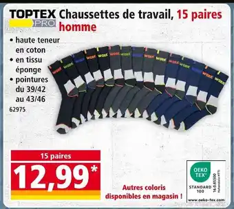 Norma Toptex pro chaussettes de travail offre