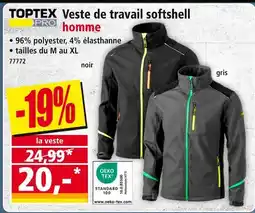 Norma Toptex pro veste de travail softshell homme offre