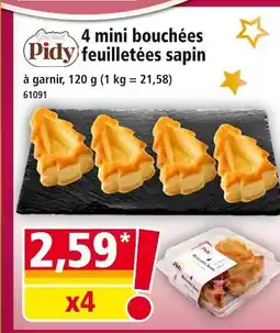 Norma Pidy 4 mini bouchées feuilletées sapin offre