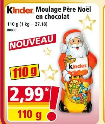 Norma Kinder moulage père noël en chocolat offre