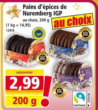 Norma Goldora pains d'épices de nuremberg igp offre