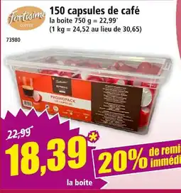 Norma Fortisimo coffe 150 capsules de café offre