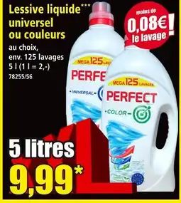 Norma Perfect lessive liquide universel ou couleurs offre