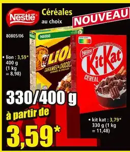 Norma Nestlé lion caramel & chocolat offre