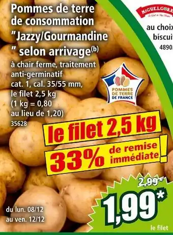 Norma Pommes de terre de consommation jazzy/gourmandine offre