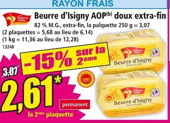 Norma Les régions à table beurre d'isigny aop doux extra-fin offre