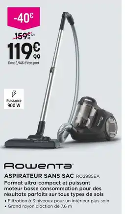 Pulsat Rowenta aspirateur sans sac offre