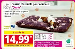Norma Roy coussin réversible pour animaux “charlie“ offre