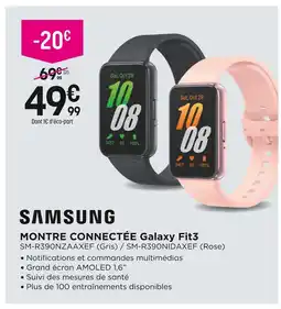 Pulsat Samsung montre connectée galaxy fit3 offre