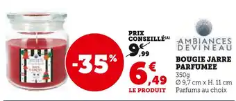 Hyper U Ambiances devineau bougie jarre parfumée offre