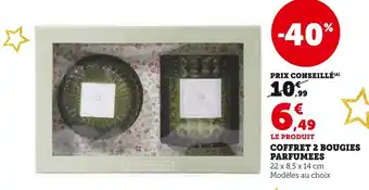 Hyper U Coffret 2 bougies parfumées offre