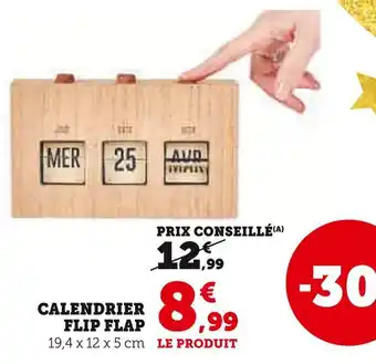 Hyper U Calendrier flip flap offre