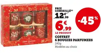 Hyper U Coffret 6 bougies parfumées offre