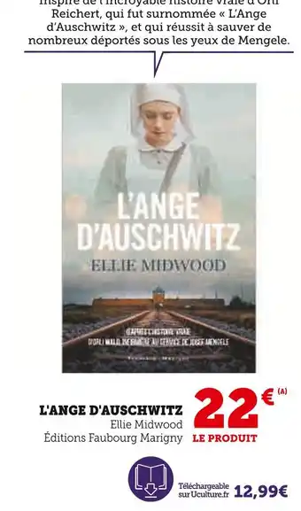 Hyper U Éditions faubourg marigny l'ange d'auschwitz offre