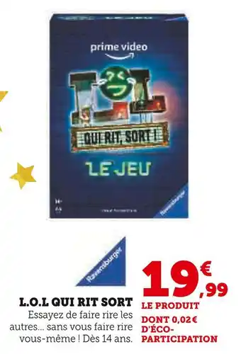 Hyper U Ravensburger l.o.l qui rit sort offre