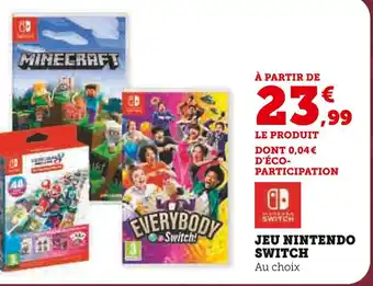 Hyper U Nintendo jeu nintendo switch offre