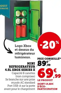 Hyper U Xbox series x mini réfrigérateur offre