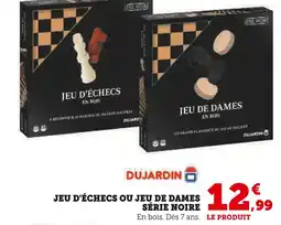 Hyper U Dujardin jeu d'échecs ou jeu de dames série noire offre