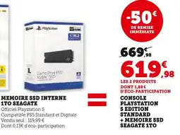 Hyper U Seagate mémoire ssd interne 1to offre