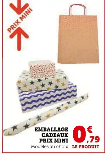 Hyper U Emballage cadeaux prix mini offre