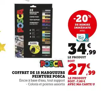 Hyper U Posca coffret de 15 marqueurs peinture offre