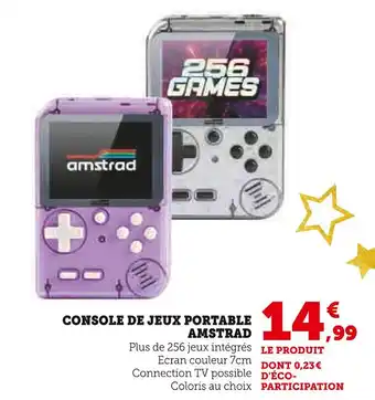 Hyper U Amstrad console de jeux portable offre