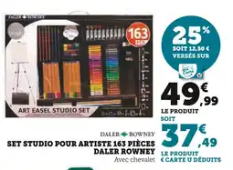 Hyper U Daler rowney set studio pour artiste 163 pièces offre