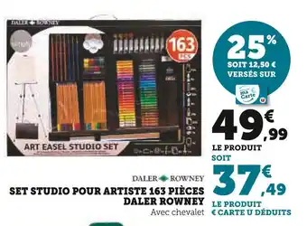 Hyper U Daler rowney set studio pour artiste 163 pièces offre