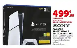 Hyper U Sony console playstation 5 edition digitale offre
