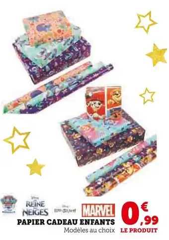 Hyper U Papier cadeau enfants offre