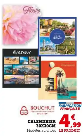 Hyper U Bouchut calendrier 30x30cm offre