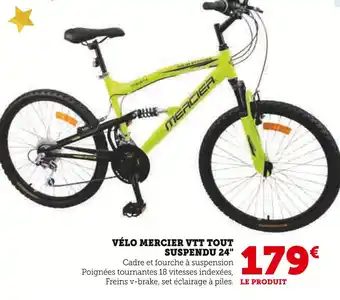 Hyper U Mercier vélo vtt tout suspendu 24 offre