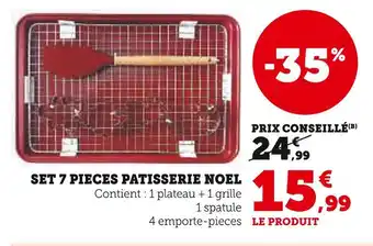 Hyper U Set 7 pièces pâtisserie noël offre