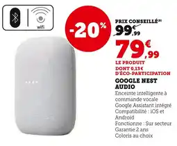 Hyper U Google nest audio offre