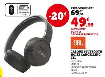Hyper U Jbl casque bluetooth noise cancelling offre