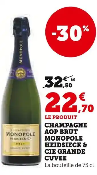 Super U Champagne aop brut grande cuvee offre