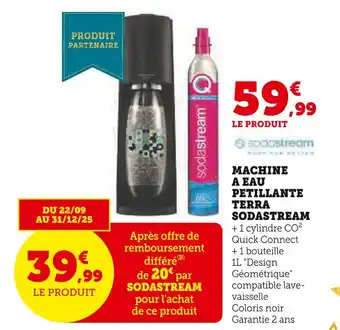 Hyper U Sodastream machine à eau pétillante terra offre