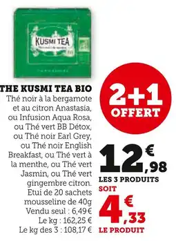 Super U Ksumi tea the kusmi tea bio offre