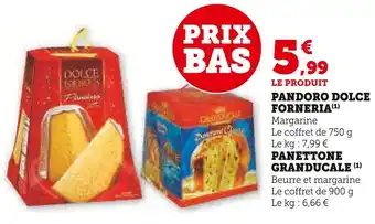 Super U Dolce forneria pandoro offre