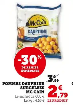 Super U Mccain pommes dauphine surgelées offre