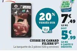 Super U Filiere u cuisse de canard offre