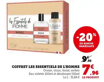 Super U Coffret les essentiels de l'homme offre