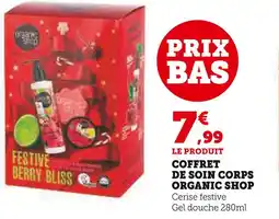 Super U Organic shop coffret de soin corps offre
