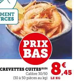 Super U Crevettes cuites offre