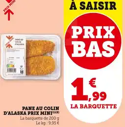 Super U Prix mini pané au colin d'alaska offre