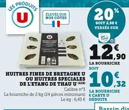 Super U U huitres fines de bretagne offre