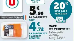 Super U U pave de truite offre