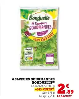 Super U Bonduelle 4 saveurs gourmandes offre