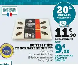 Super U U huitres fines de normandie igp offre